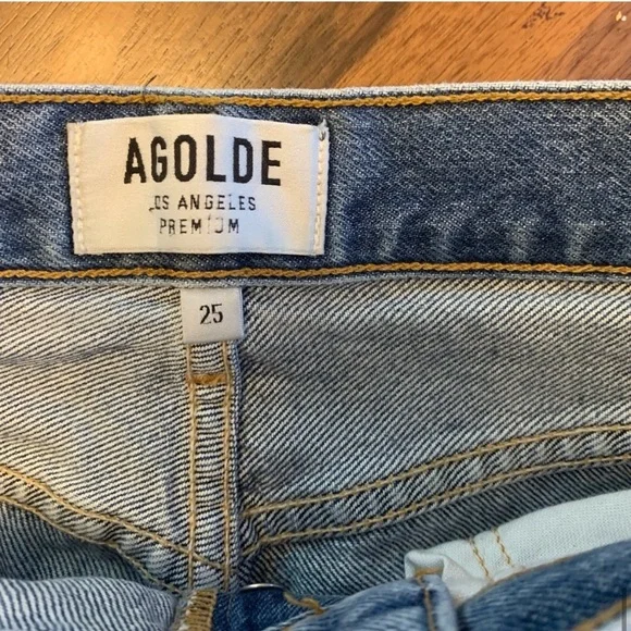 New Agolde Riley High Rise Crop - Picture 6 of 9